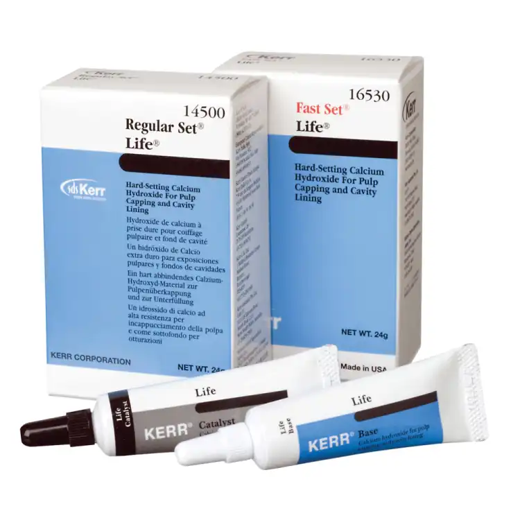 Kerr Life Cavity Liner, Regular Set Package, Calcium Hydroxide, 12g Base + 12g Catalyst + Pad