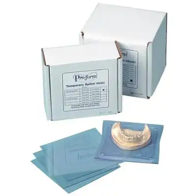 Keystone Proform Splint Material, 0.030" (0.75 mm) Clear, 5" x 5" Sheets, 25/Pk, 9615020