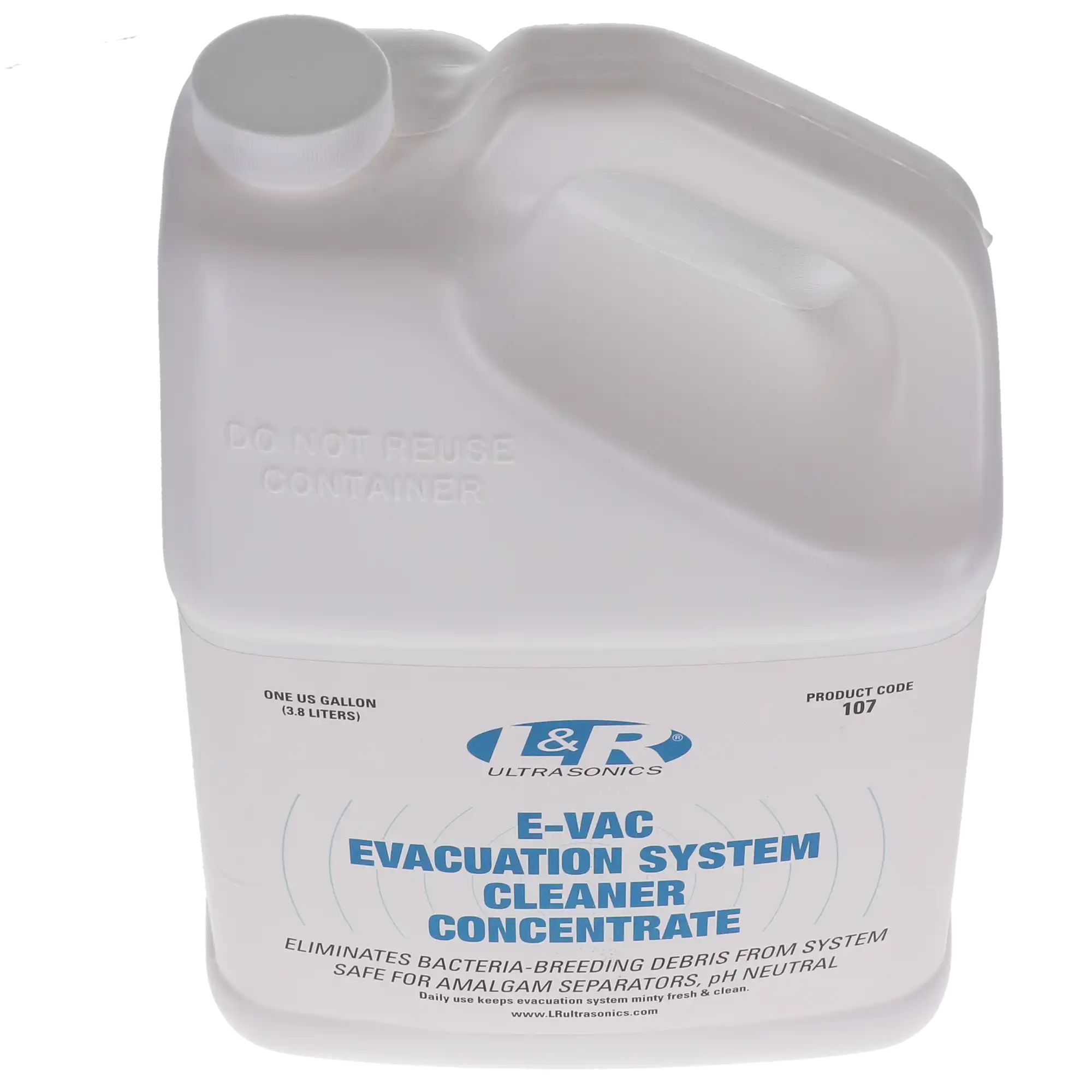 L&R E-VAC Evacuation System Cleaner Concentrate, 1 Gallon Bottle, Mint, 107