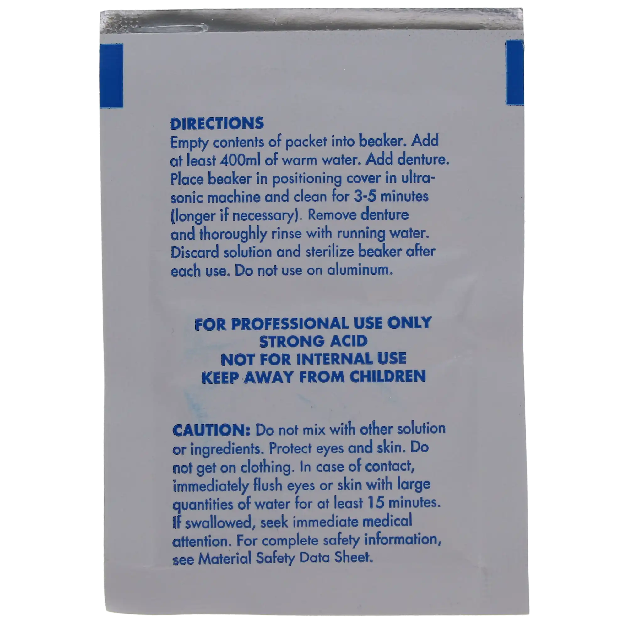 UltraDose Tartar & Stain Remover Ultrasonic Cleaning Concentrate, 1 oz Packets, 24/Box, UD028