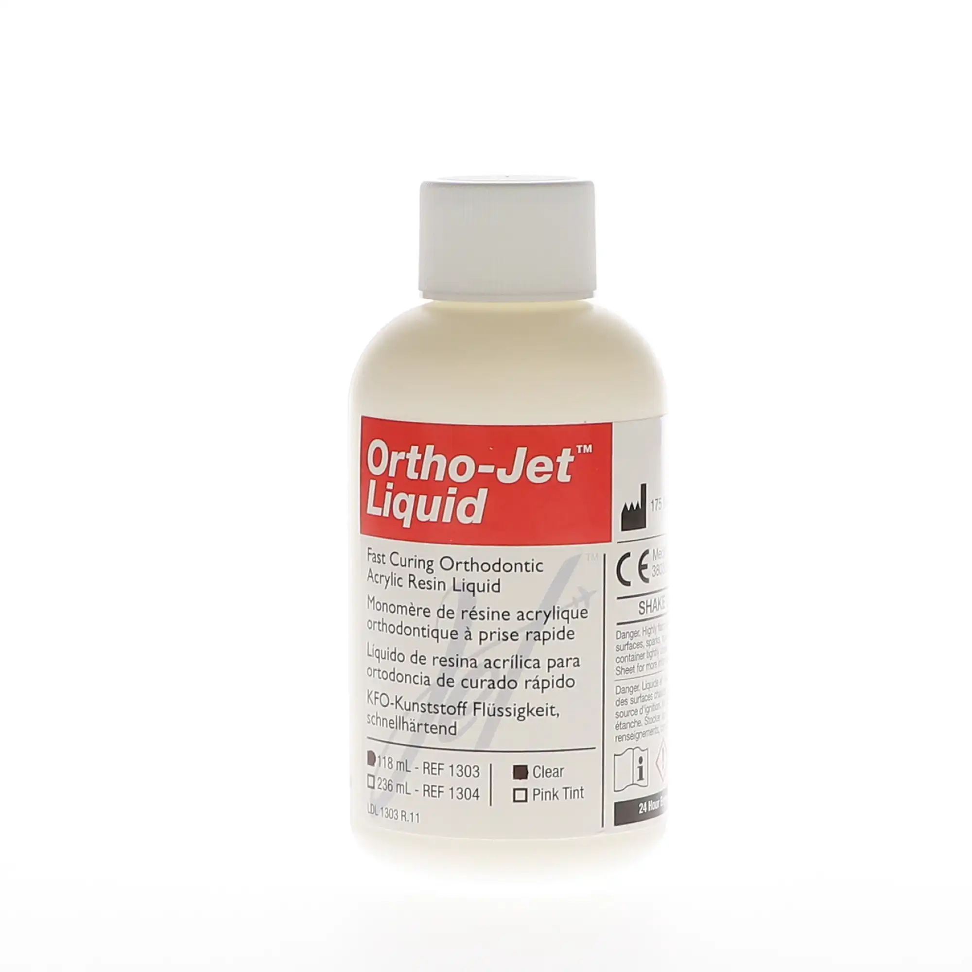 Lang Dental Ortho-Jet Self-Curing Orthodontic Resin Liquid, Clear, 4 oz (118 ml), 1/Pk