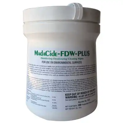 MadaCide FDW Plus Disinfectant Wipes, Large, 160 Wipes/Canister, Mada Medical Products 7032