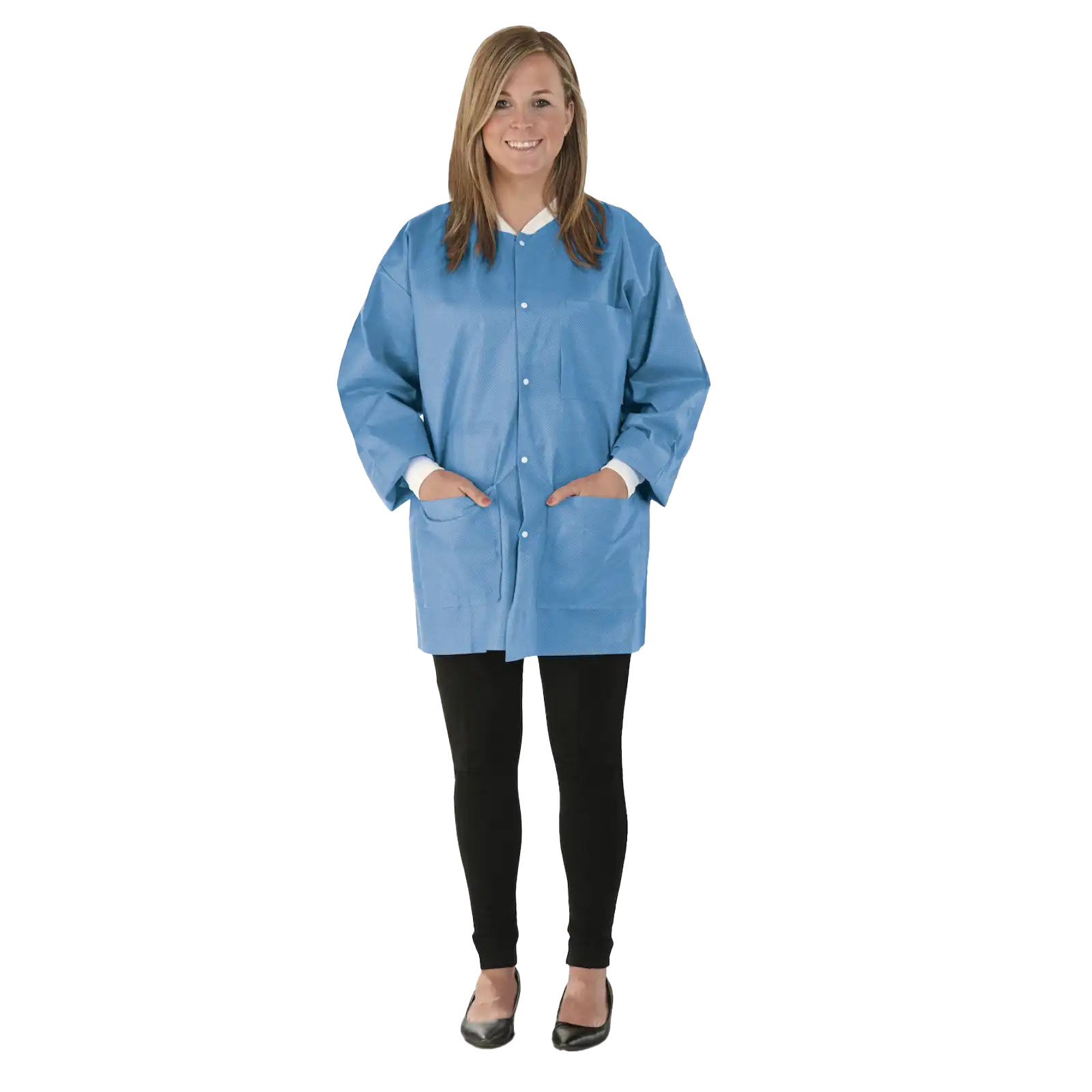 SafeWear Disposable Hipster Jacket, Small, Deep Blue, 12/Pk, 8101-A