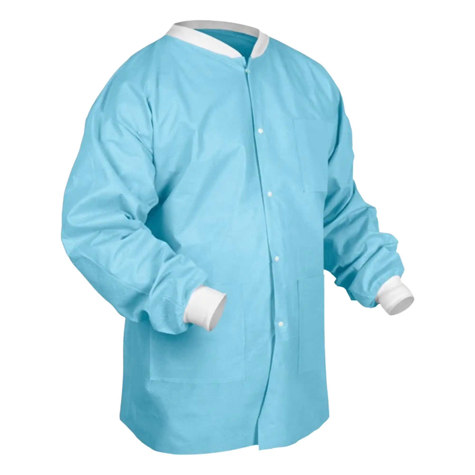 SafeWear Disposable Hipster Jacket, Medium, Soft Blue, 12/Pk, 8104-B