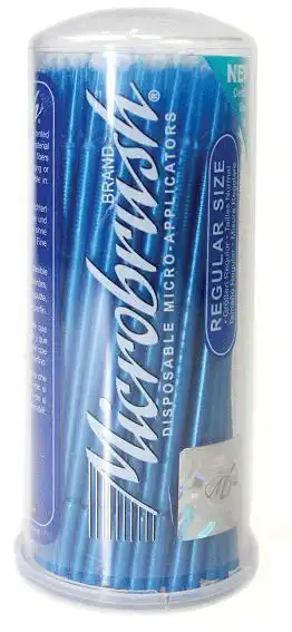 Microbrush Tube Series Applicators, Regular, Peach, 100/Pk, MRS100