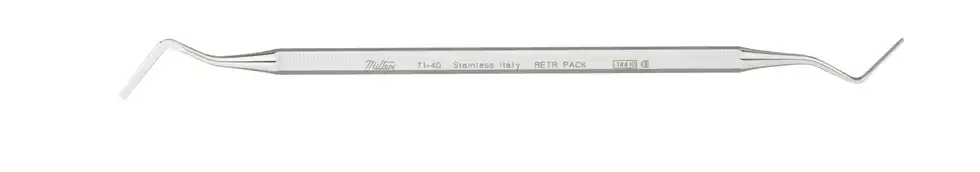 Miltex Retraction Cord Packer Instrument, Serrated, Double-End, Octagonal Handle, 1/Pk