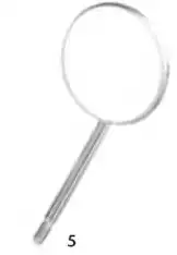 Miltex Mirror Magnifying SS #5, Stainless Steel Mouth Mirror, #5 Head