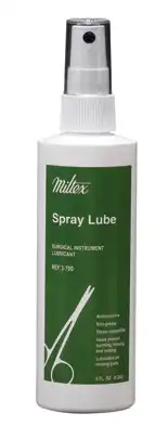 Miltex Instrument Spray Lubricant, Non-Silicone, Water-Soluble, 8 oz Pump Spray Bottle, 12/Pk