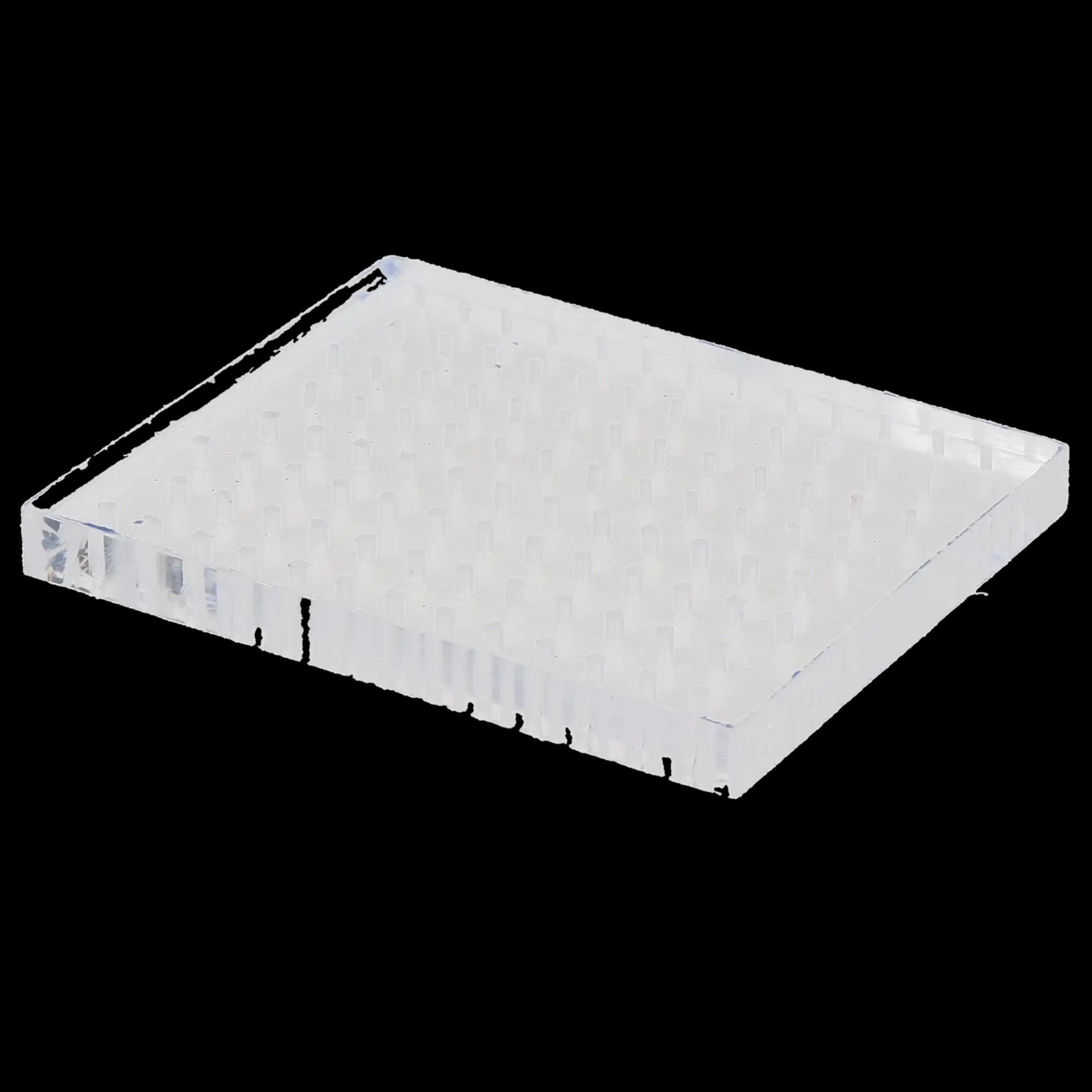 Palmero Plexiglass Bur Block, 100-Hole, FG/RA Combo, Clear, 1/Pk, 1516E-COMBO
