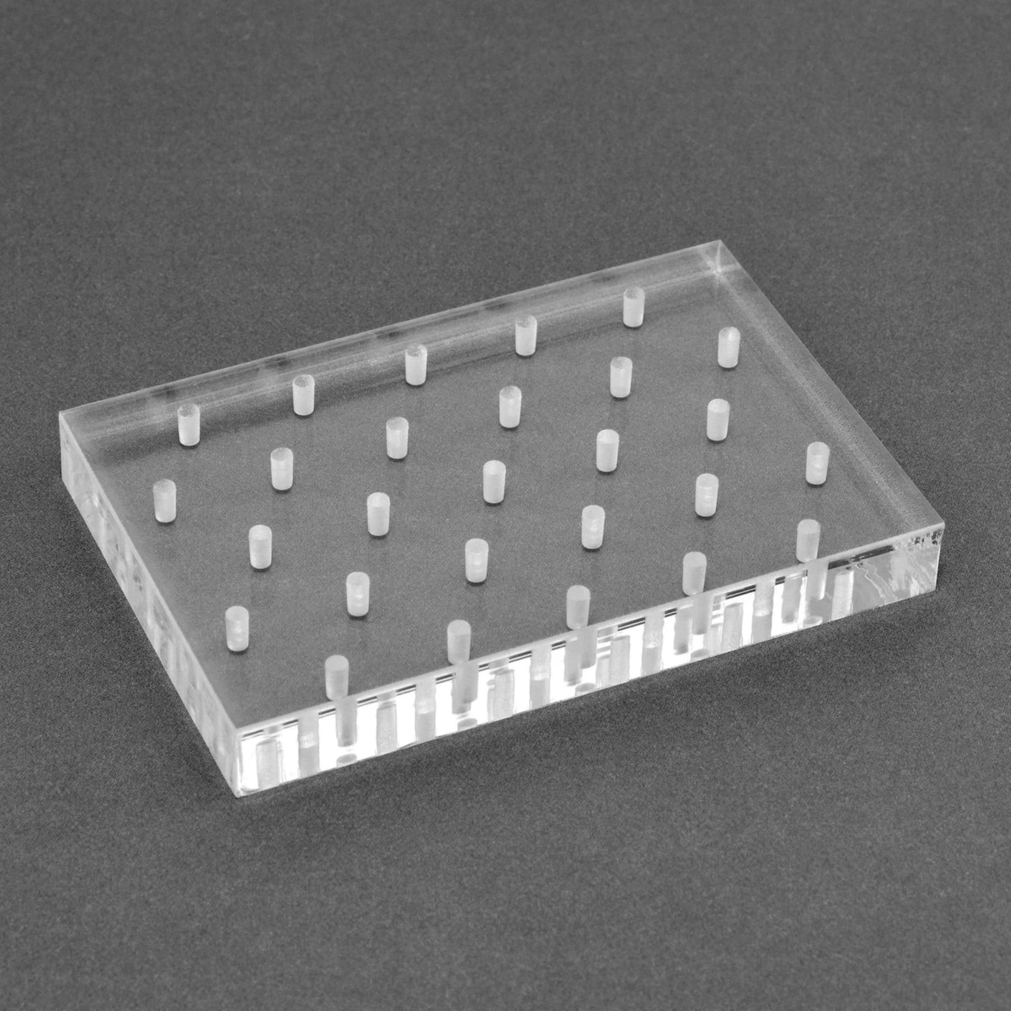 Palmero Clear Plexiglass Bur Block, 27-Hole FG, with Box, #1516AFG