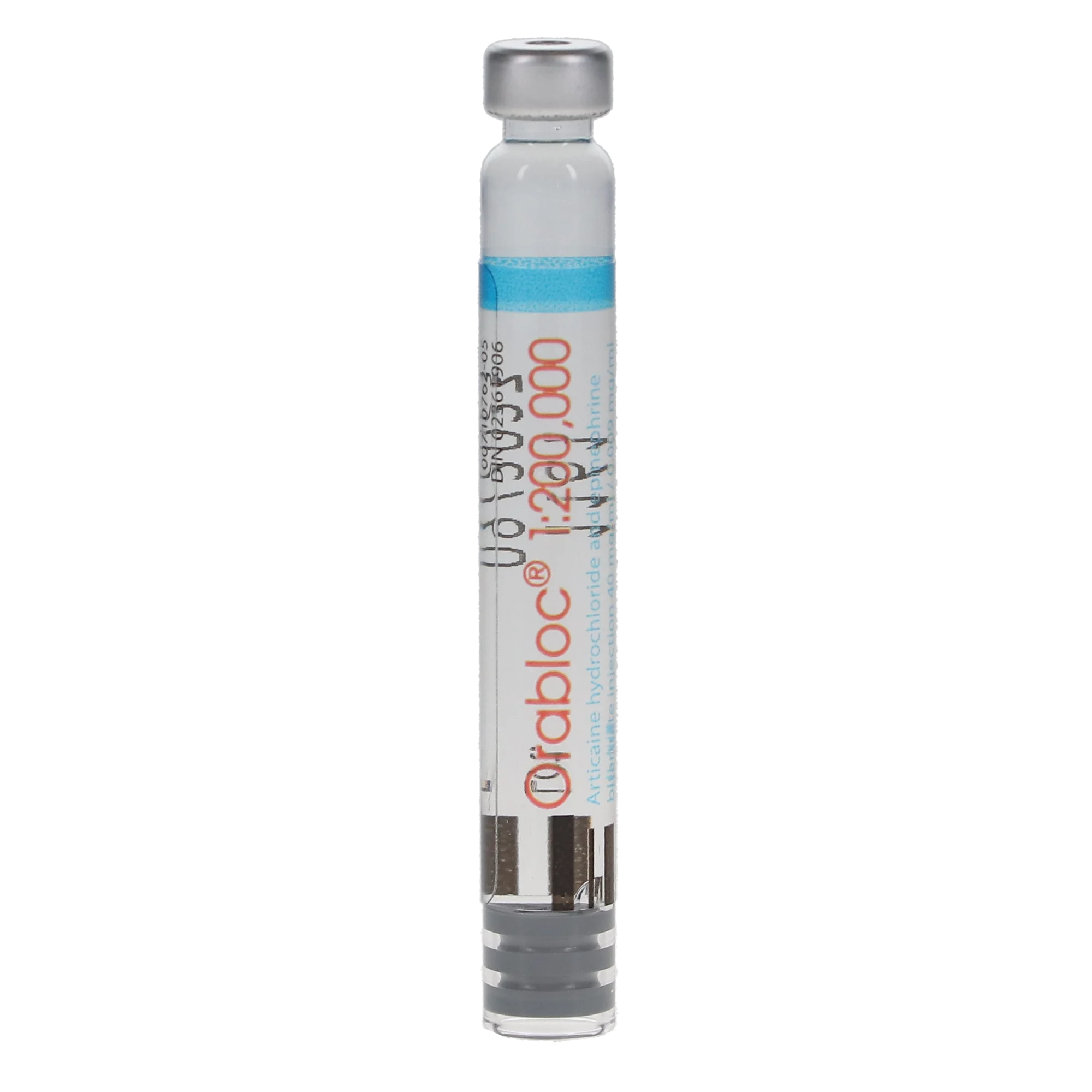 Orabloc Articaine HCl 4% with Epinephrine 1:200,000, 1.8 ml Dental Cartridges, 50/Pkg, 2101052