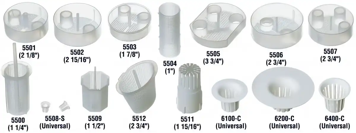 Dispos-A-Trap Disposable Vacuum Trap, Model 5502, 2 1/4" Diameter, 144/Pk