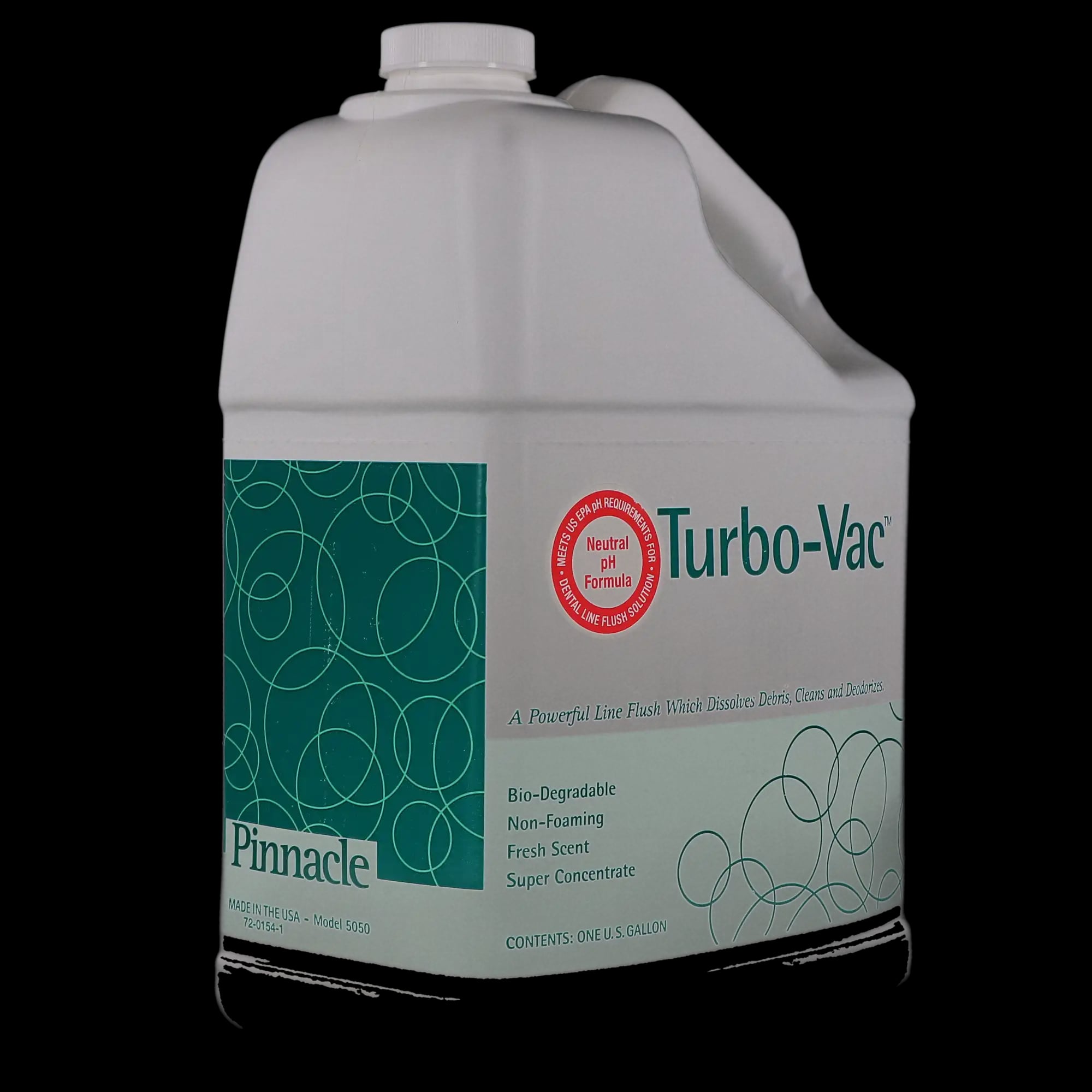Turbo-Vac Line Flush Concentrated Liquid Cleaner, 1 Gal, Pleasant Fresh, 1/Pk, 5050-1