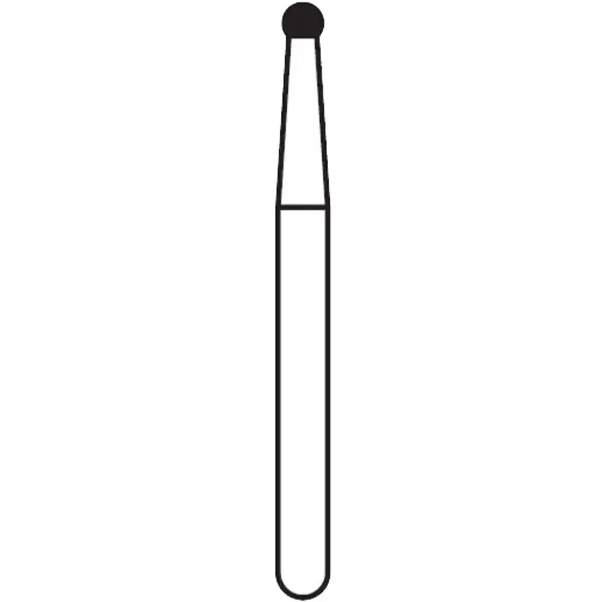 Solo Diamond Single Use Burs, FG, Ball, # 0116, 1.6 mm, Medium Grit, Blue, 25/Pk, 801016M