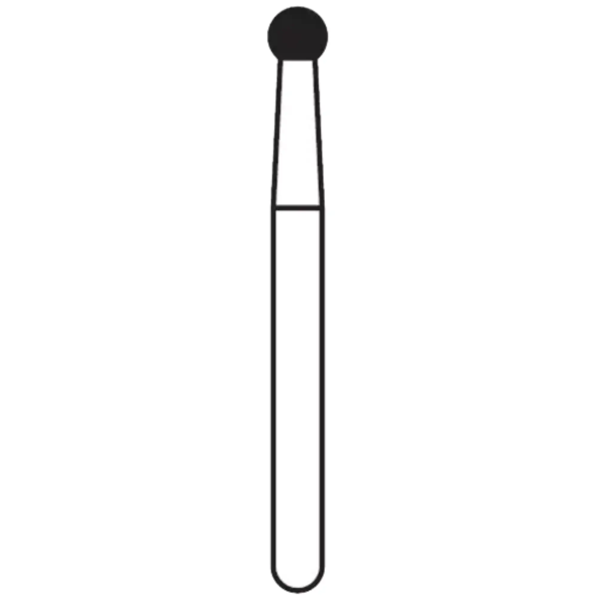 Solo Diamond Single Use Burs, FG, Ball, # 0118, 1.8 mm, Medium Grit, Blue, 25/Pk, 801018M