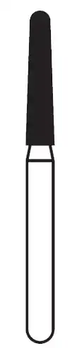 Solo Diamond Single Use Burs, FG, Round End Taper, # 1116.8, 1.6 mm, Fine Grit, Red, 25/Pk, 856016F