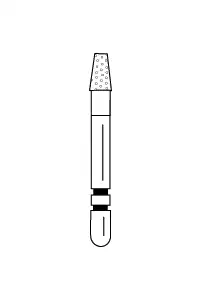 Two Striper Diamond Burs, FG, Flat-End Taper, 708.3, 2.1 mm, Coarse, Green, 5/Pk, 2015350
