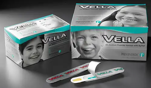 Vella 5% Sodium Fluoride Varnish, 0.5 ml Unit-Dose, Bubble Gum Flavor, 100/Pk