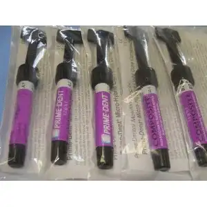 Prime Dental VLC Microhybrid Composite, Visible Light Cure, Syringe Refill, 4.5 g, Universal Viscosity, Shade C2, 1/Pk