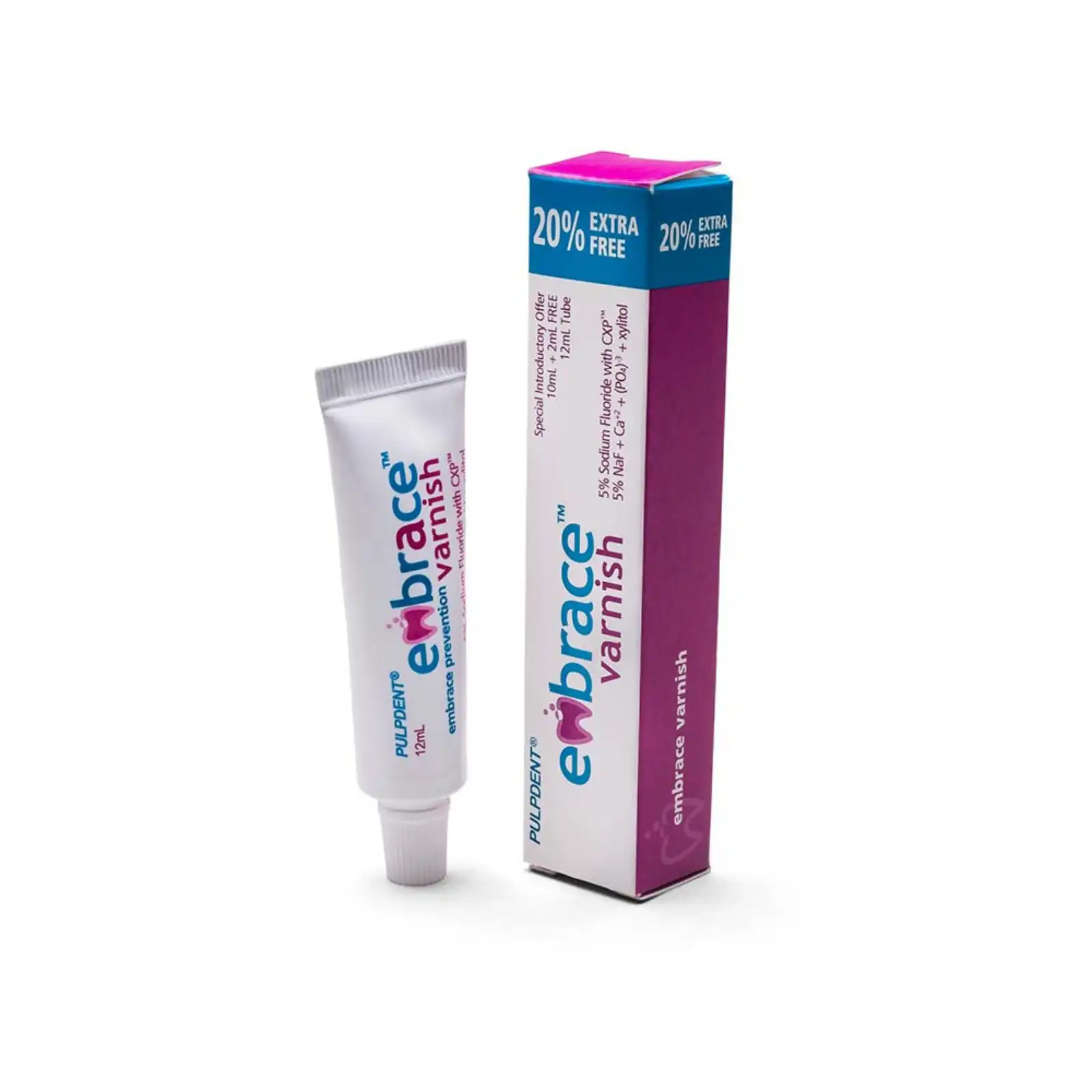 Embrace Varnish 5% Sodium Fluoride with CXP, 12 mL Tube, Bubblegum, 1/Pk, FVT