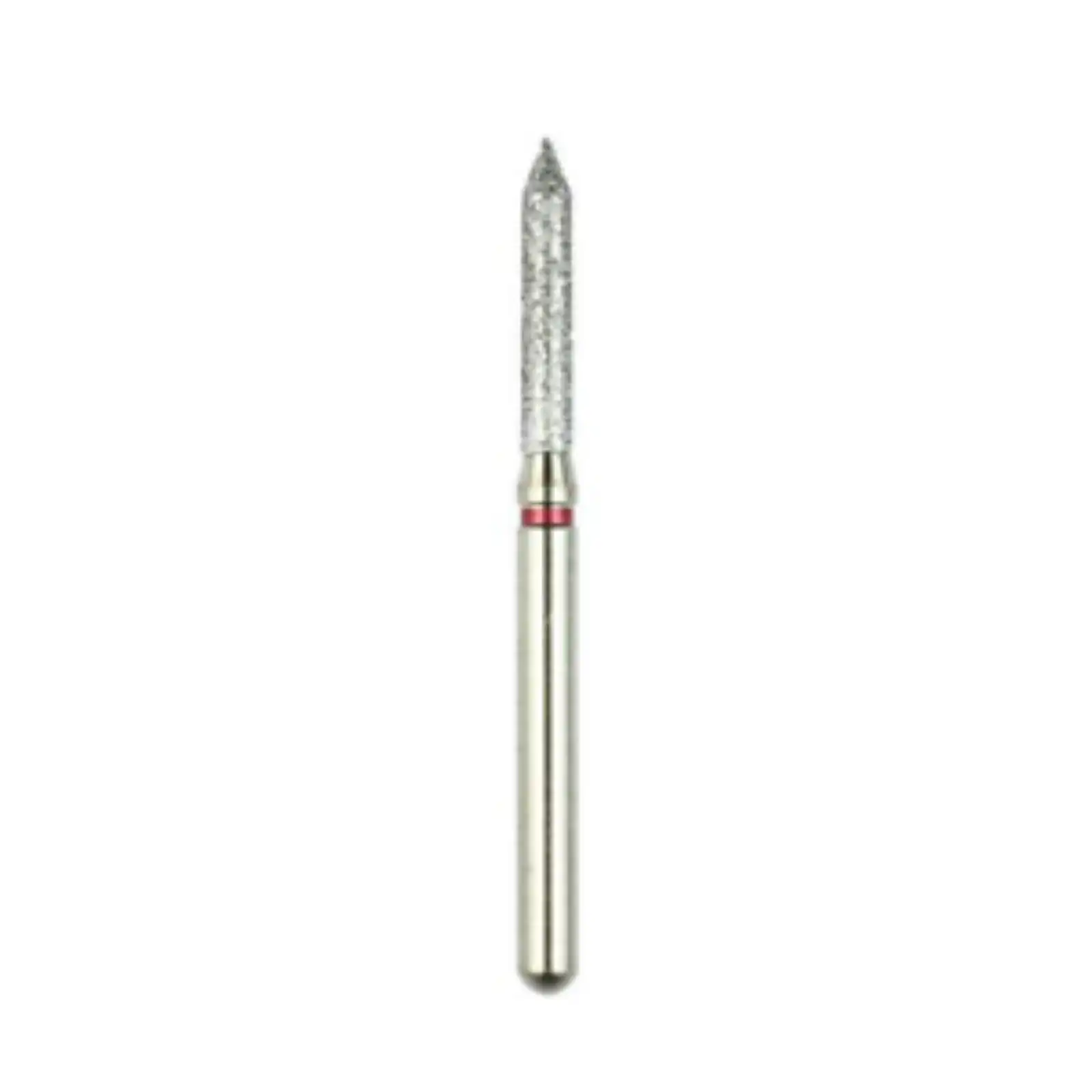 Shofu Robot Diamond Point, FG, Round End Cylinder, #130-014, 1.4 mm Diameter, 8.0 mm Length, Fine Grit, Red Ring, 846F-1