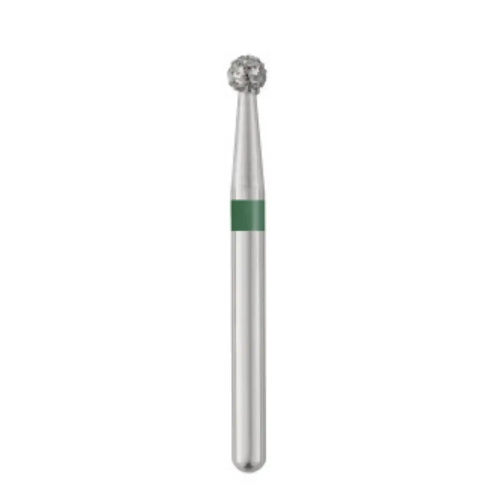 Piranha Diamond Single-Use Burs, FG, Round, # 801-018, 1.8 mm, Coarse, Green, 25/Pk, 801-018C