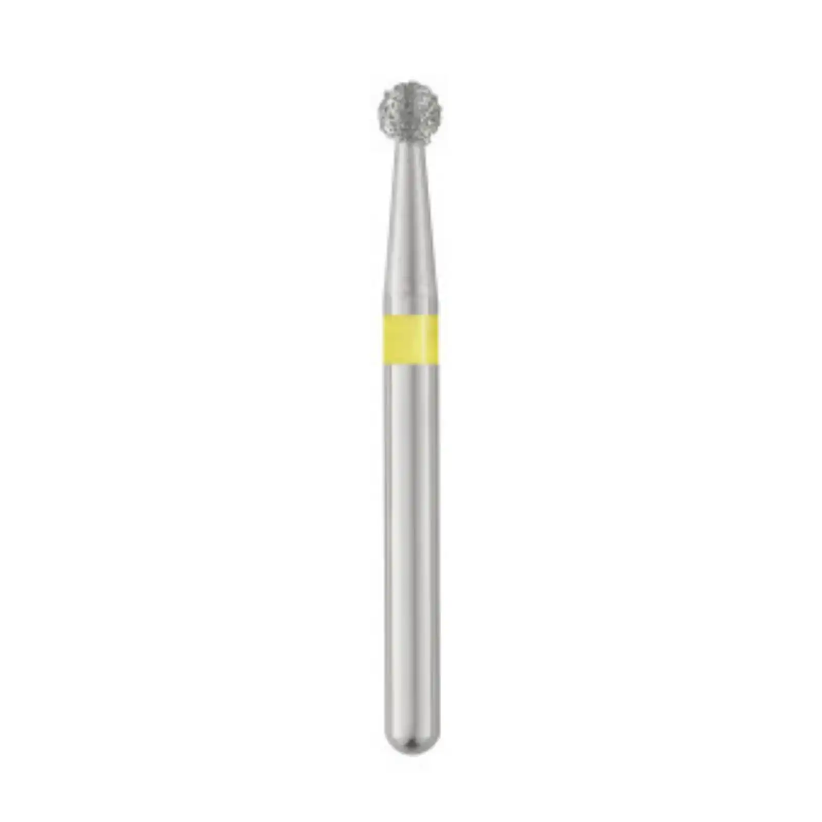 Piranha Diamond Single-Use Burs, FG, Round, # 801-018, 1.8 mm, Very Fine, Yellow, 25/Pk, 801-018VF