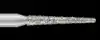 Piranha Diamond Single-Use Burs, FG, Round End Taper, # 856-012, 1.2 mm, Coarse, Green, 25/Pk, 856-012C