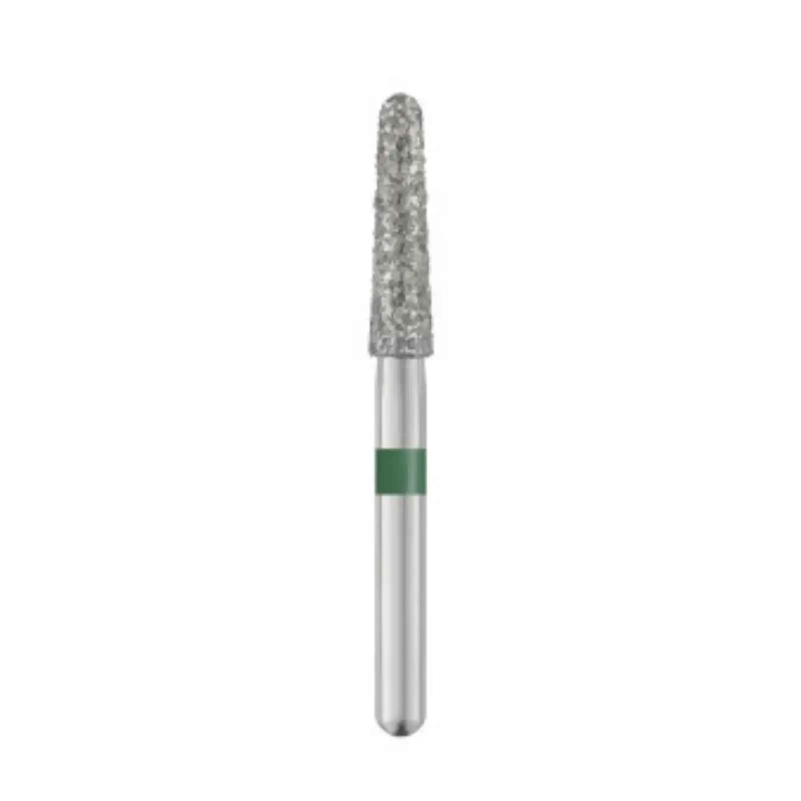 Piranha Diamond Single-Use Burs, FGSS, Round End Taper, # 856-021, 2.1 mm, Coarse, Green, 25/Pk, 856-021C-S