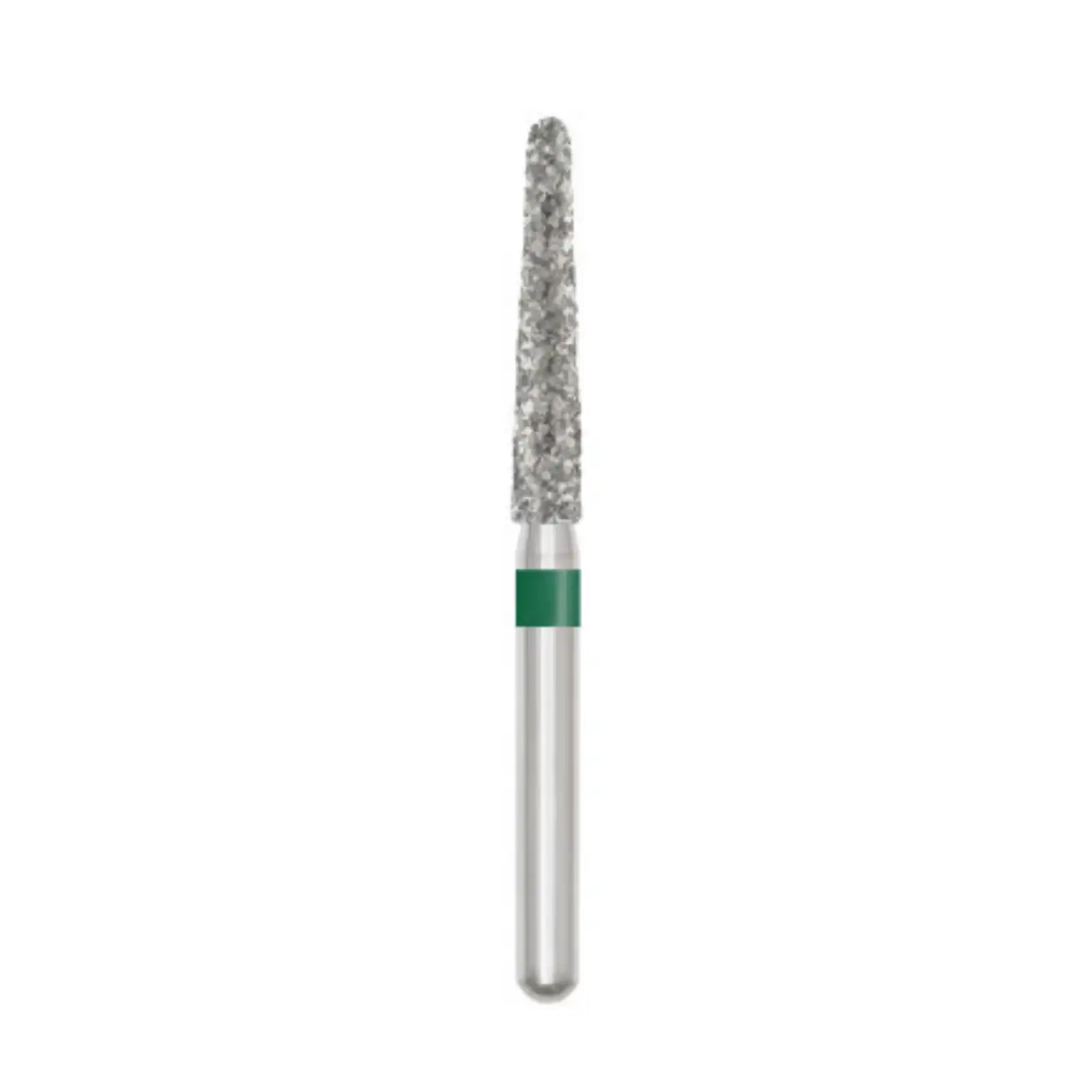Piranha Diamond Single-Use Burs, FG, Round End Taper, # 856-025, 2.5 mm, Coarse, Green, 25/Pk, 856-025C