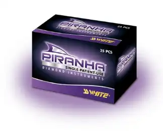 Piranha Diamond Single-Use Burs, FG, KS, # KS35, 3.5 mm, Super Coarse, Black, 25/Pk, KS35-SC