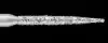 Piranha Diamond Single-Use Burs, FG, Flame, # 863-012, 1.2 mm, Very Fine, Yellow, 25/Pk, 863-012VF