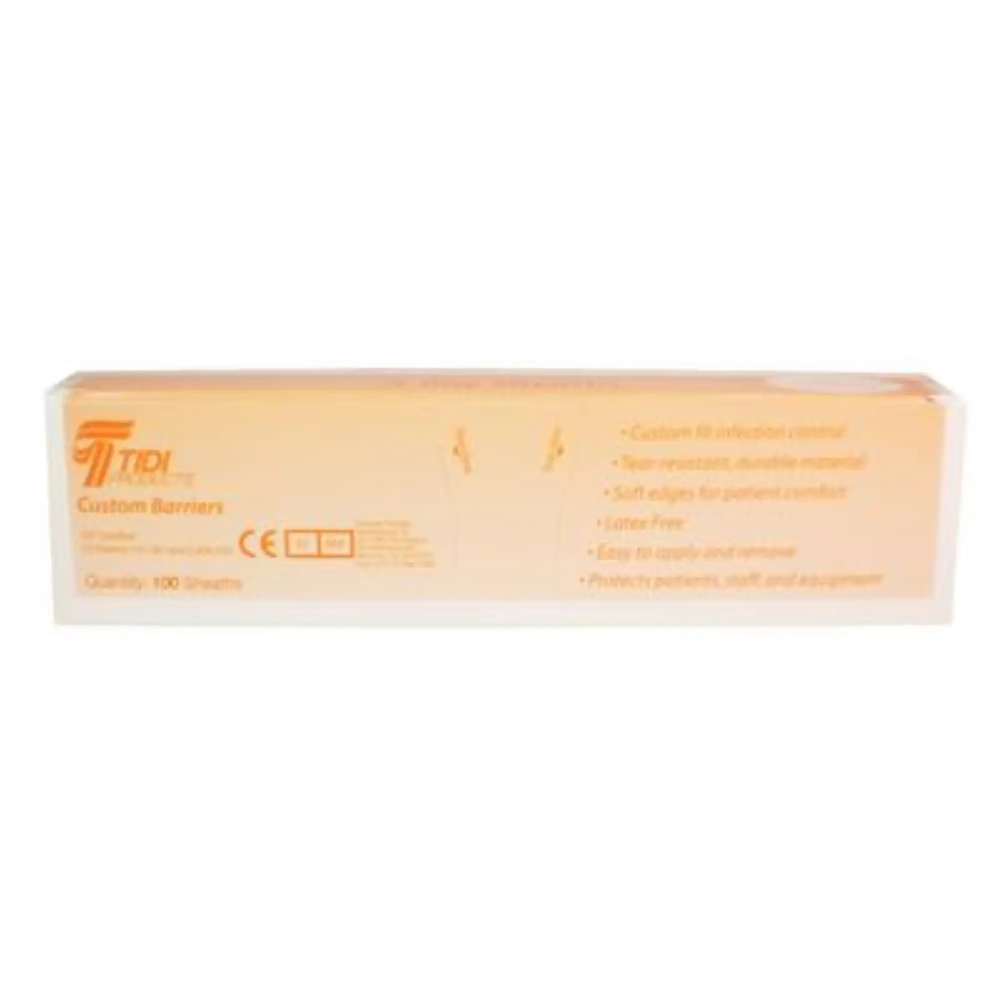 Tidi Custom Digital X-ray Sensor Sheaths/Covers for Carestream 6100 (Kodak), Size 0, Clear Plastic, 100/Box