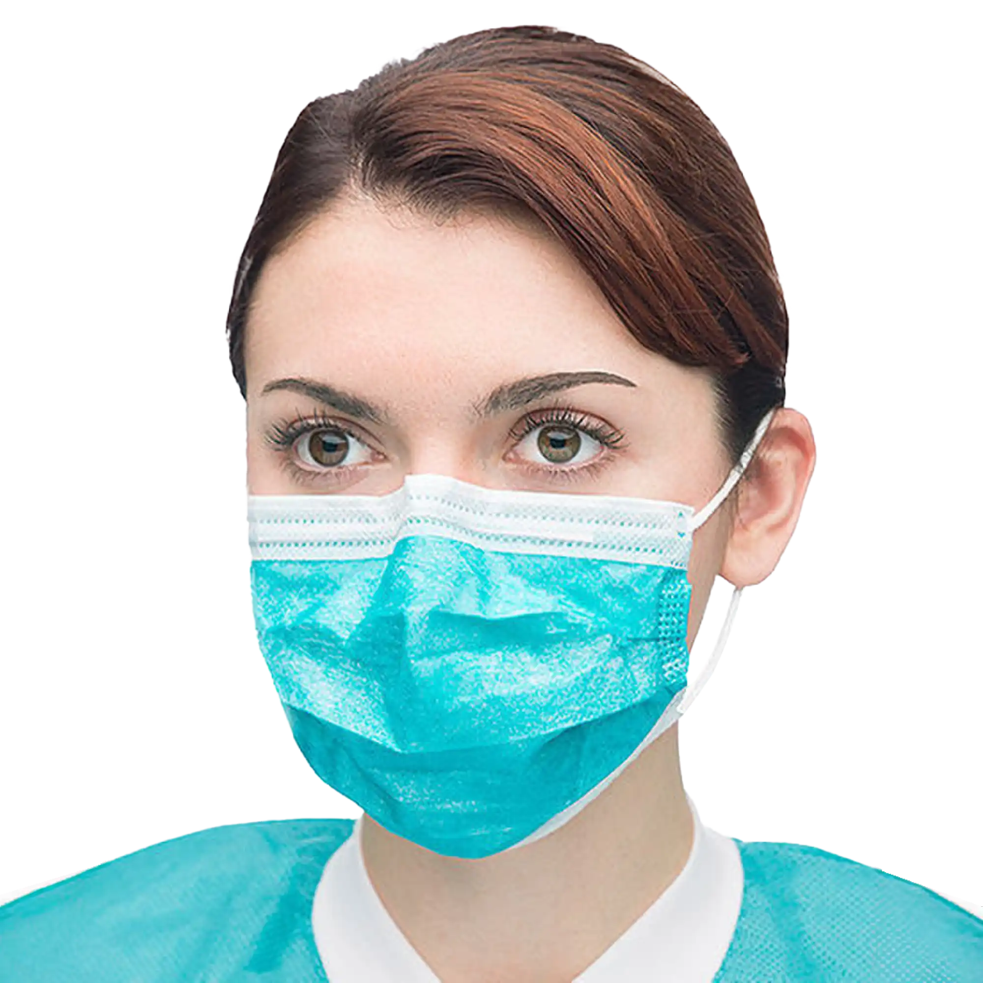 Extra-Safe Sensitive™ Procedural Earloop Face Mask, Teal, ASTM Level 3, Latex-Free, Fluid-Resistant, 50/Box, 5430E-TE