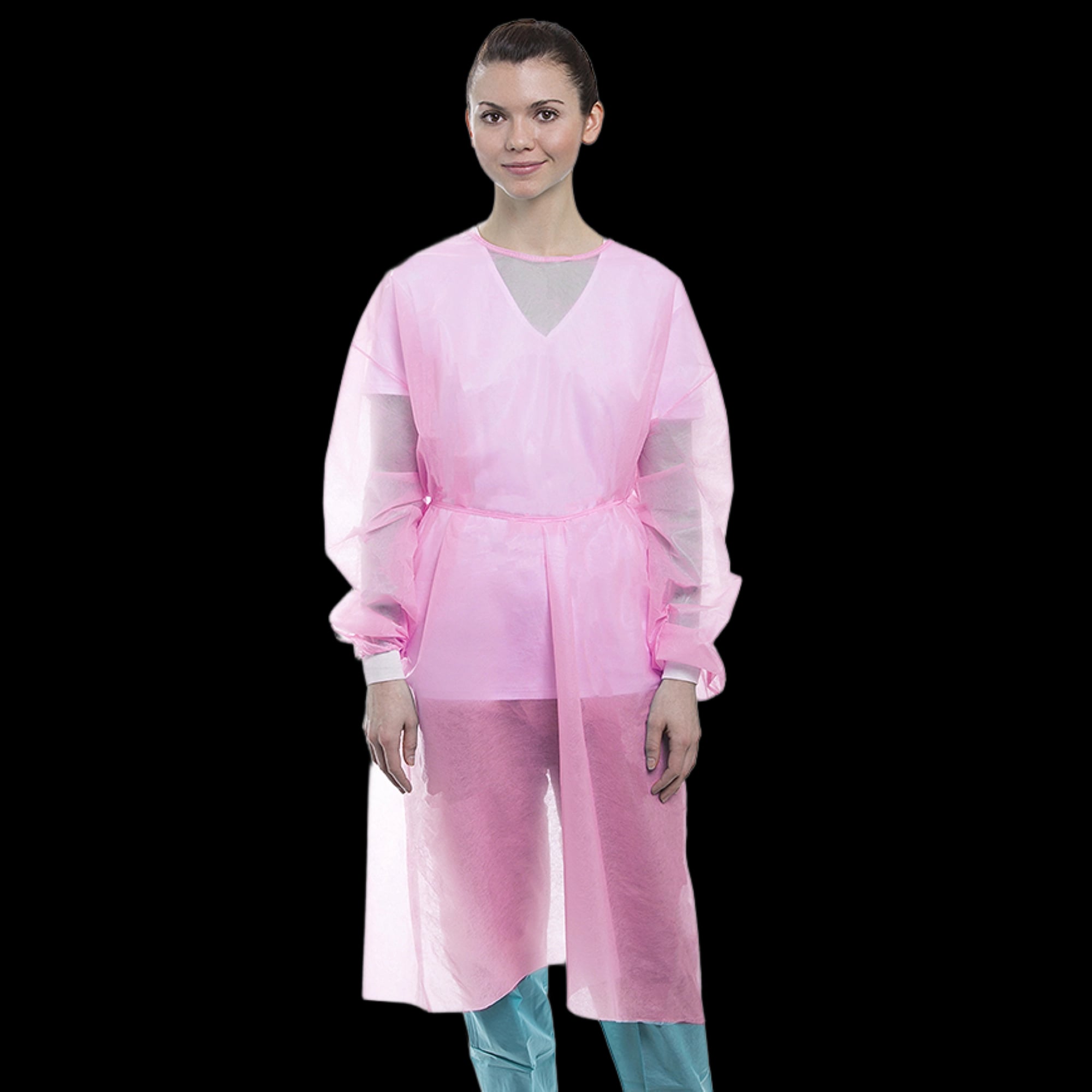ValuMax Isolation Gowns with Knit Cuffs, Pink, 50/Pk, 3260P