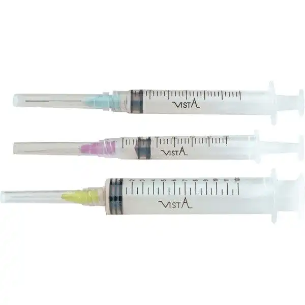 Vista Apex Appli-Vac 3cc Luer Lock Syringe with 27ga Side-Vented Irrigating Tip, 100/Box, 316137