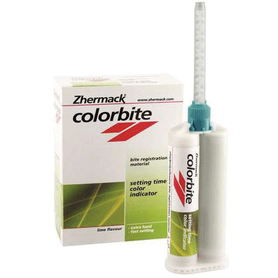Zhermack Colorbite Rock Bite Registration Material, Rigid VPS, Automix Cartridges, 2/Pk