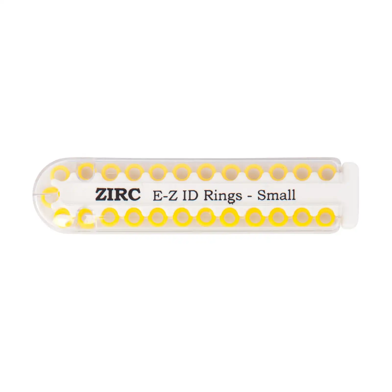 Zirc E-Z ID Instrument Rings, Small, Neon Yellow, 1/8" Diameter, 25/Pack, 70Z100O