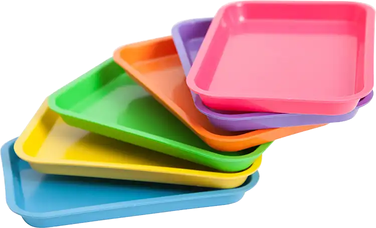 Zirc Mini Flat Setup Tray, Neon Purple, 9-3/8" x 6-3/8" x 7/8", 1/Pk, 20Z101R