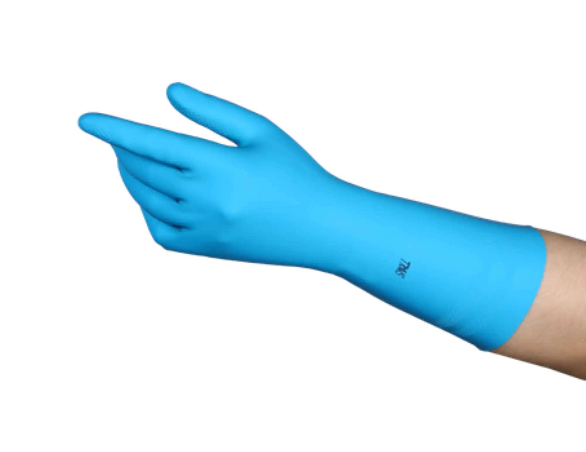 Ansell Perry Latex/Nitrile Blend Utility Gloves, Medium, Blue, Flock-Lined, Reusable, 12 Pairs/Box, 5789016