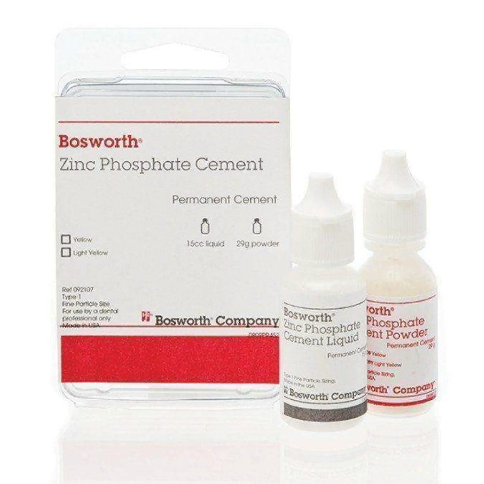 Keystone Zinc Phosphate Permanent Cement Powder Refill, Light Yellow, 29 g, 1/Pk