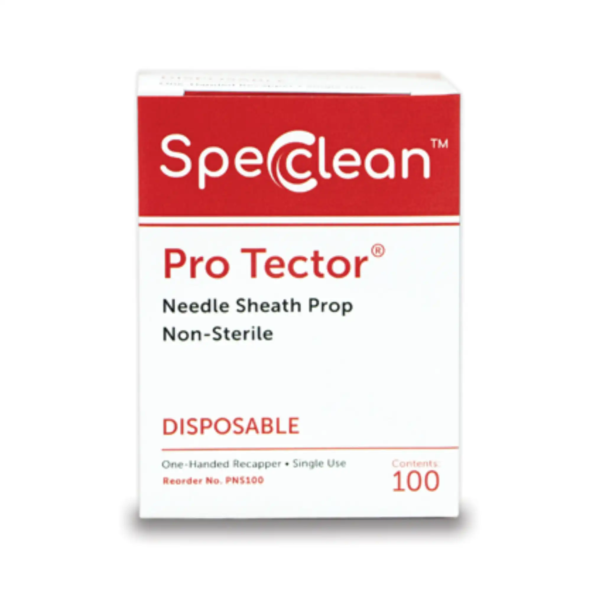 MicroCare ProTector Needle Sheath Prop, Disposable, One-Handed Recapping, 2.5" x 3.25", 100/Box, PNS100