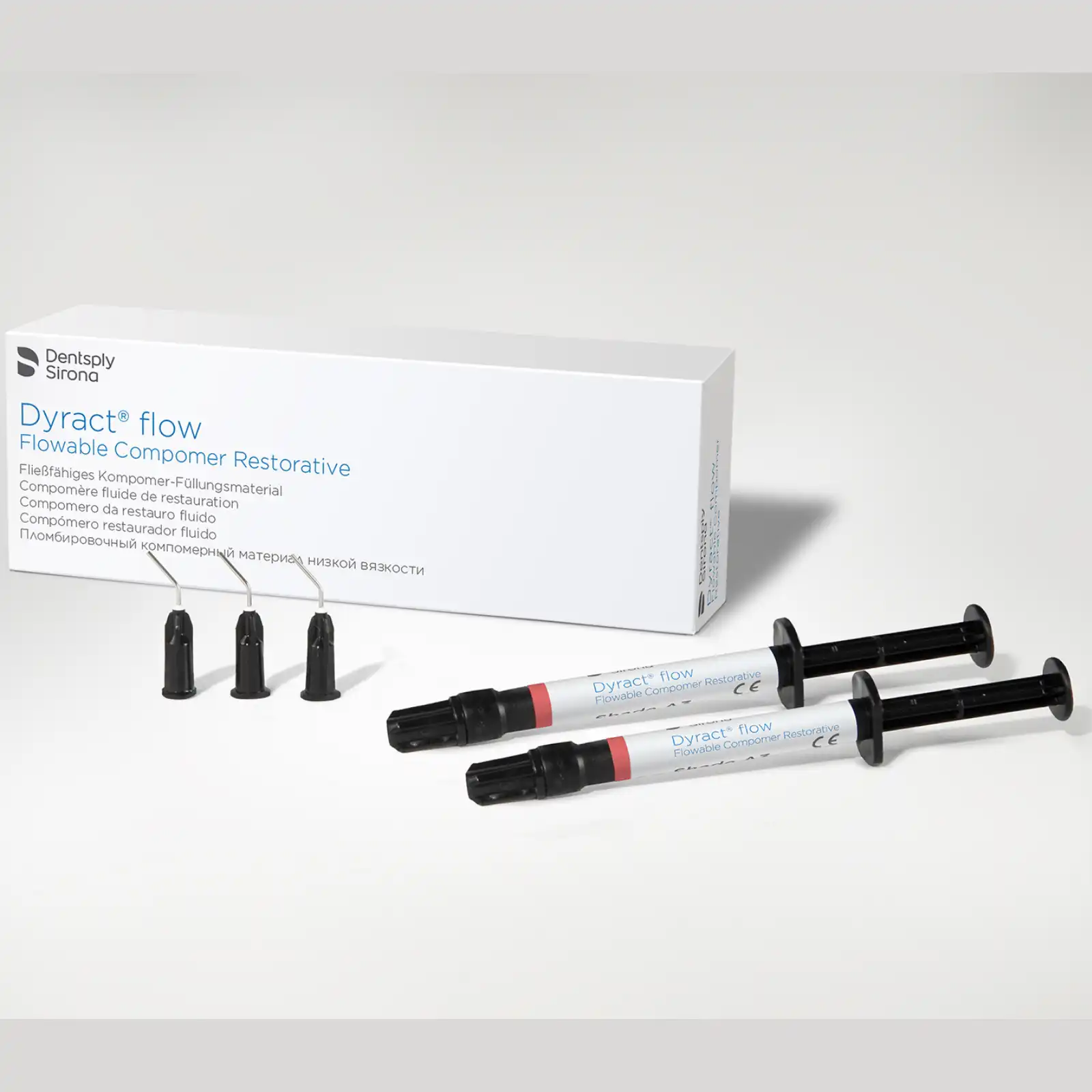 Dyract Flow Flowable Compomer, Light-Cure, Syringe Refill, 1.3 g, C2 Shade