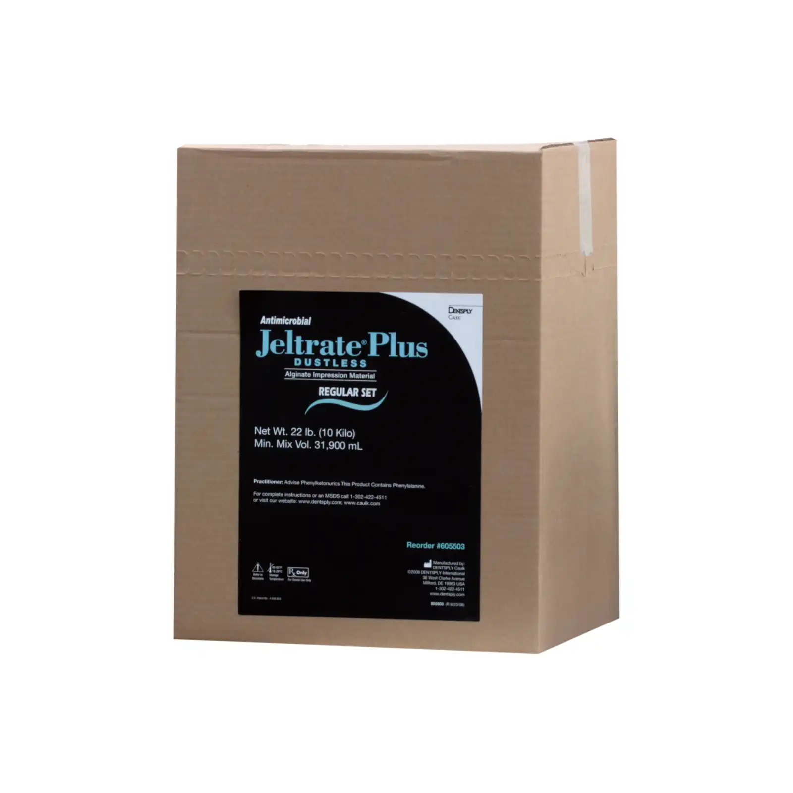 Jeltrate Alginate Impression Material, Fast Set, Bulk Refill, 22 lb, Pink, 608247