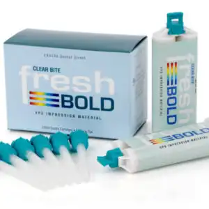 Exacta Fresh Bold Bite Registration Material, Fast Set (30 Seconds), 24 x 50 mL Cartridges with 72 Mixing Tips