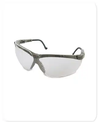UVEX Genesis Safety Eyewear, Clear Lens, Black Frame, 1/Pk, 355810