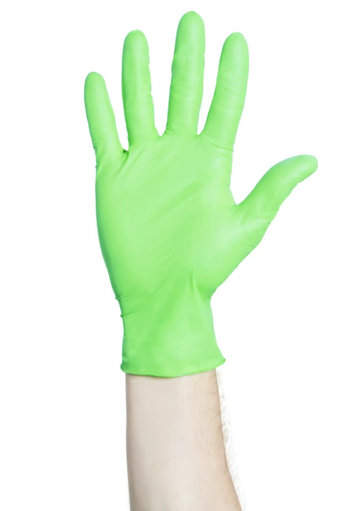 Halyard FlexaPrene Chloroprene Exam Gloves, Powder-Free, Non-Sterile, Extra Small, Green, Textured Fingertips, 200/Box, 44792