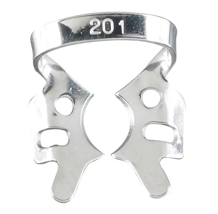 Miltex Rubber Dam Clamp #201, Winged, Upper Molar, 20°, 1 Each (76D-201)