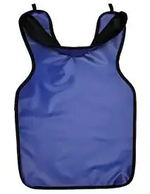 Cling Shield X-Ray Protectall Lead-Lined Vinyl Adult Apron with Neck Collar, 0.3 mm, Grey, 22 1/4" x 25 1/2", 1/Pk, 24GREY