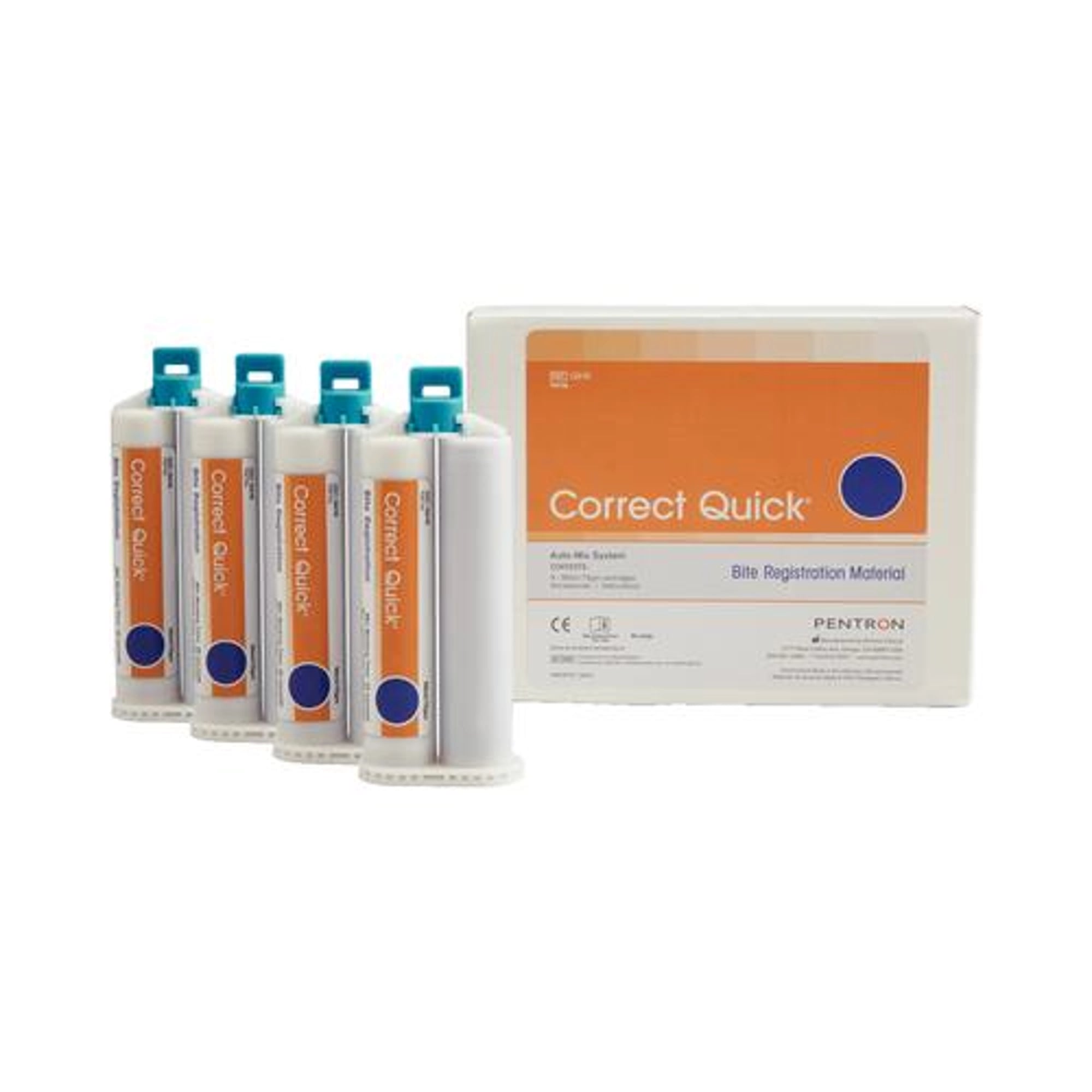 Correct Quick Bite VPS Bite Registration Material, Fast Set, 50 ml Cartridges, 4/Pk, Q31E
